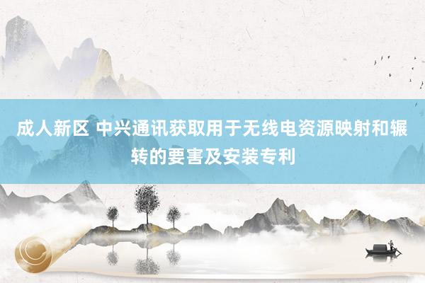 成人新区 中兴通讯获取用于无线电资源映射和辗转的要害及安装专利